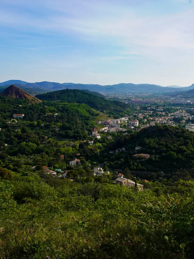 The Hermitage, view on Alès and the crater