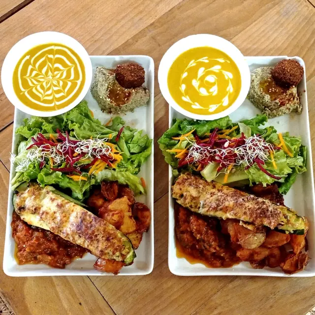 Plate of a meal at the Urban Parc