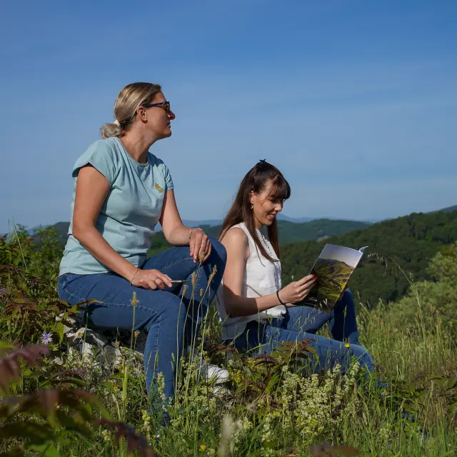 Reading the magazine